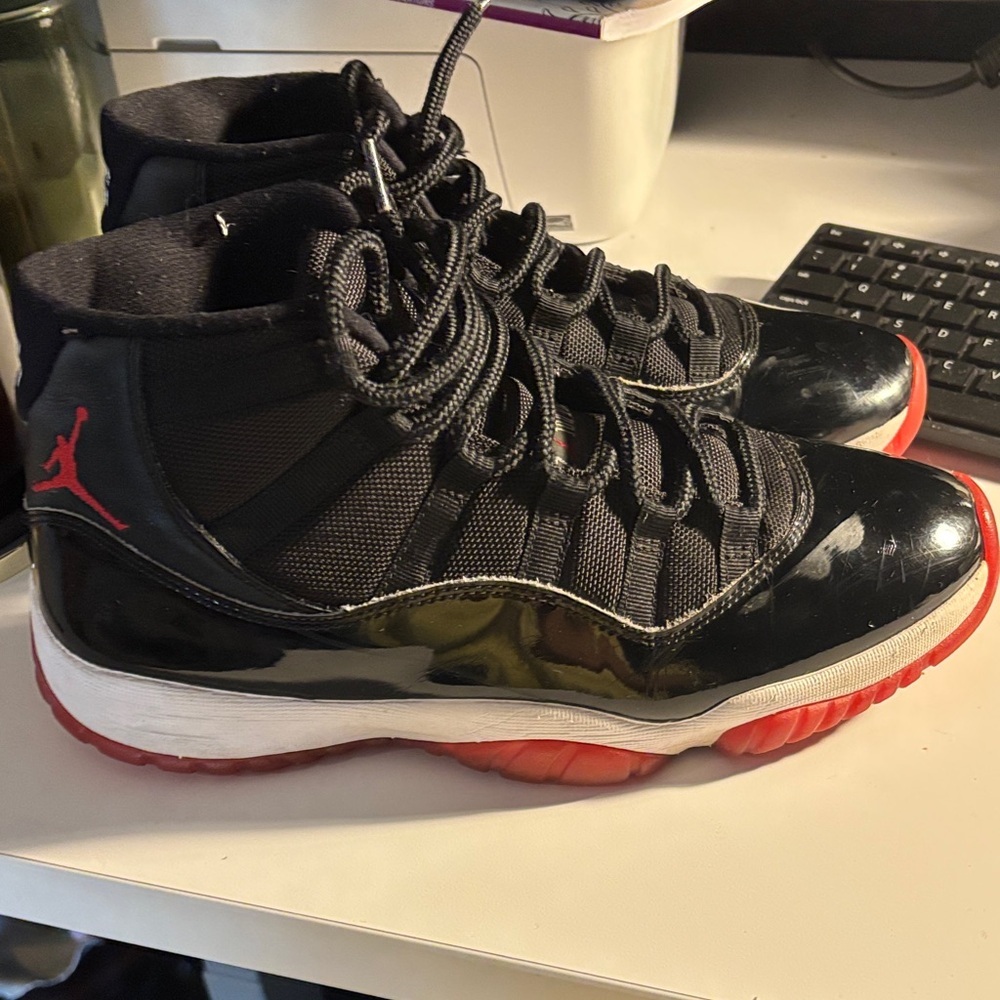 Jordan Black and Red Sneakers